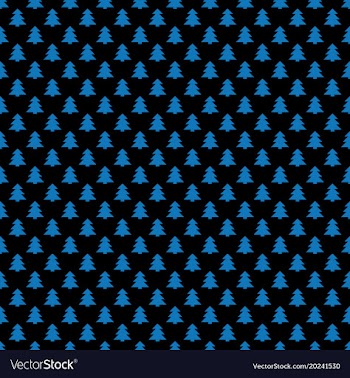 Repeating geometrical pine tree forest pattern vector image