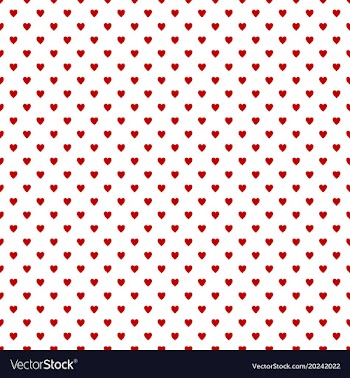 Repeating heart pattern background design - love vector image