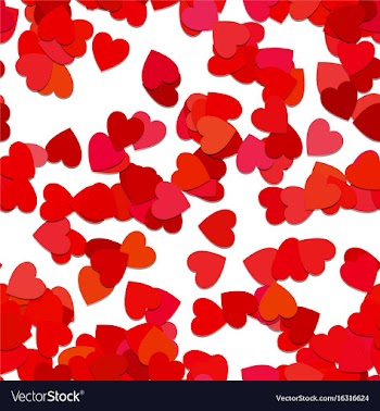 Repeating heart pattern background - graphic vector image