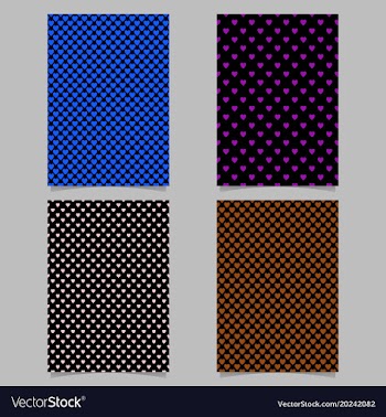 Repeating heart pattern brochure background vector image