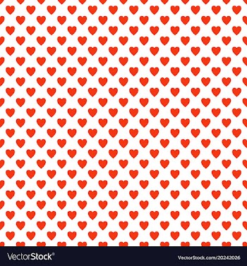 Repeating heart pattern design background - love vector image