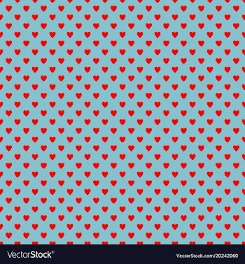 Repeating heart pattern design background - love vector image
