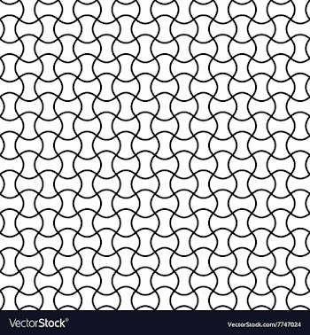 Repeating monochrome curly line pattern vector image