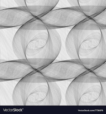 Repeating monochrome ellipse fractal pattern vector image
