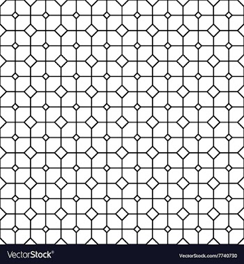 Repeating monochrome grid pattern vector image