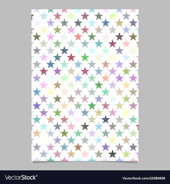 Repeating pentagram star pattern brochure vector image