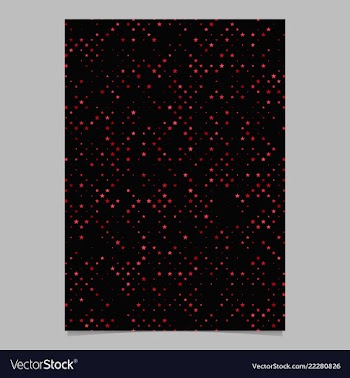Repeating pentagram star pattern flyer template vector image
