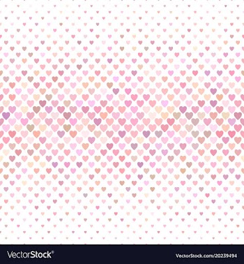 Repeating pink heart pattern background design vector image