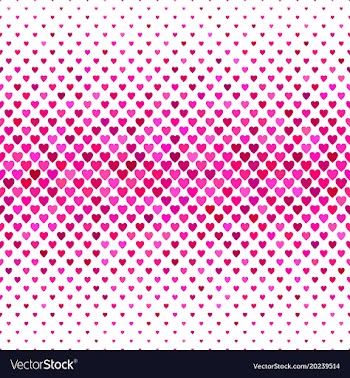 Repeating pink heart pattern background design vector image