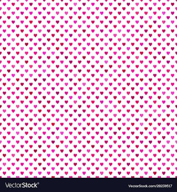Repeating pink heart pattern background design vector image