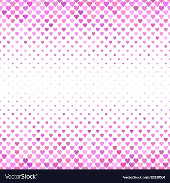Repeating pink heart pattern background design vector image