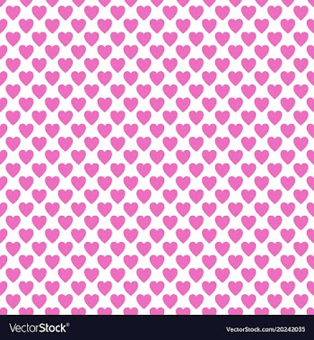 Repeating pink heart pattern background design vector image