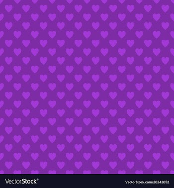 Repeating purple heart pattern background design vector image