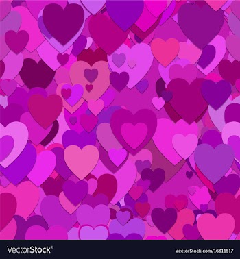Repeating random valentines day background vector image