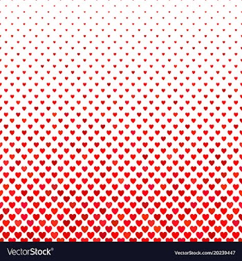 Repeating red heart background pattern design vector image