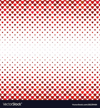 Repeating red heart background pattern design vector image
