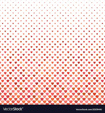 Repeating red heart background pattern vector image