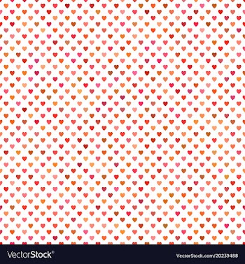 Repeating red heart background pattern vector image