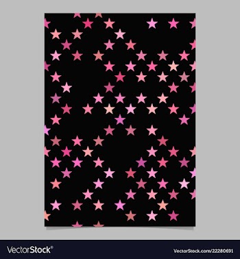 Repeating star pattern brochure template vector image