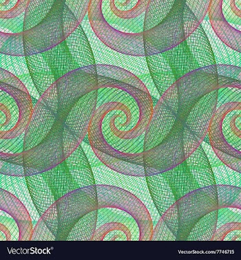 Repeating wired spiral pattern background vector image