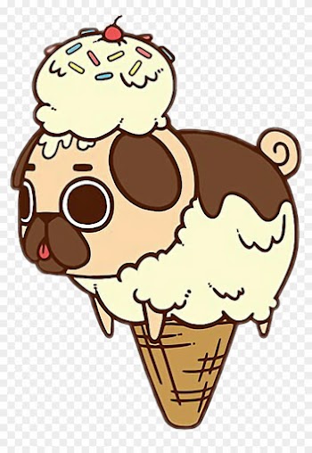 Report Abuse - Drawing Of Food Cute Pugs