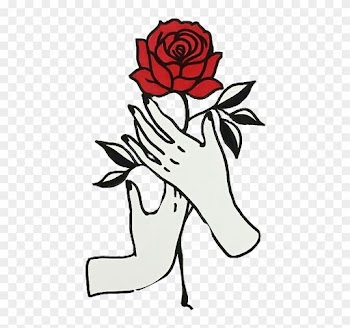 Report Abuse - Rose In Hand Cartoon