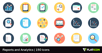 Reports and Analytics 150 free icons (SVG, EPS, PSD, PNG files)