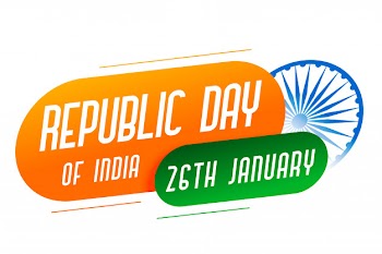 Republic day of india modern style banner Free Vector