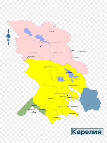 Republic of Karelia Olonets Governorate Map North Region - karelia utara 