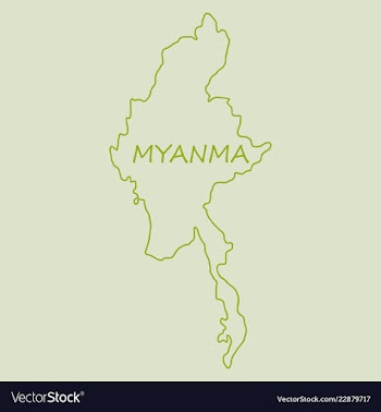 Republic of the union of myanmar flag and map vector image