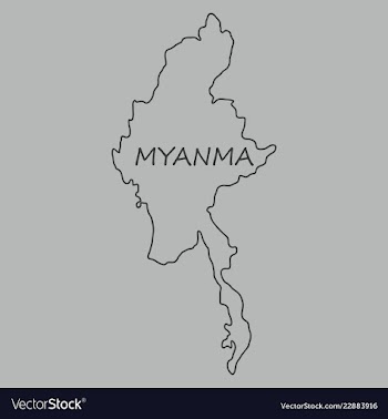 Republic of the union of myanmar flag and map vector image