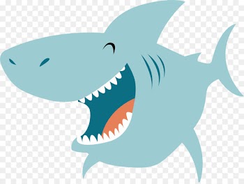 Requiem shark Cartoon - Blue shark vector 