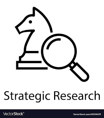 research strategic line icon growth