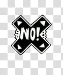 Resources Frame, white and black NO! logo transparent background PNG clipart