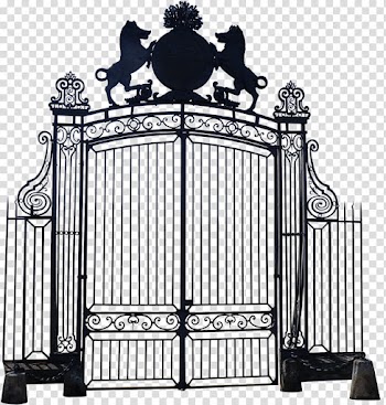 Resources  Overexposed, black and gray gate panel with finial illustration transparent background PNG clipart