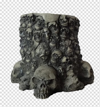 Resources  Overexposed, black skull figurine transparent background PNG clipart