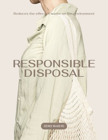 Responsible disposal flyer editable template, | Free Vector Template - rawpixel