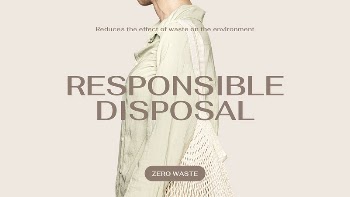 Responsible disposal PowerPoint editable template, | Free PSD Template - rawpixel