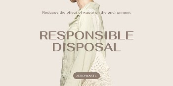 Responsible disposal Twitter post template, | Free Vector Template - rawpixel