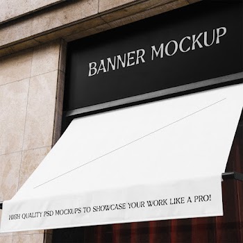 Restaurant Banner & Sun Visor Mockup