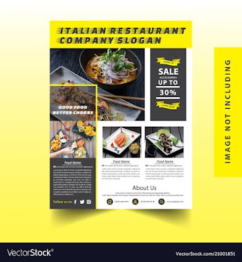 Restaurant flyer vector image
