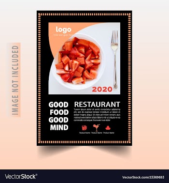 Restaurant flyer vector image