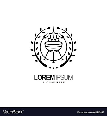 restaurant logo design and barbecue vintage style