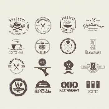 Restaurant logo design Free Vector