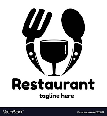 restaurant logo template fork spoon and glas masco
