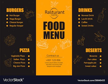 restaurant menu design template