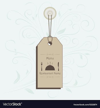 Restaurant menu label brochure design element with vector image