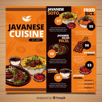 Restaurant menu template Free Vector