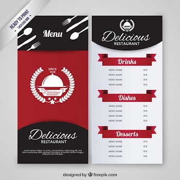 Restaurant menu template Free Vector