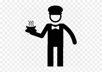Restaurant Staff Icon Clipart Waiter Cafe Restaurant - Food Server Icon Png